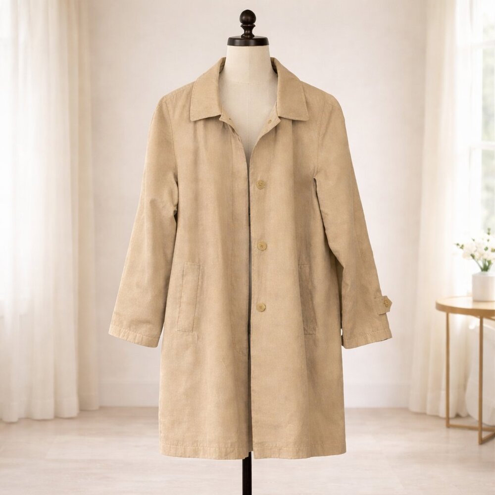 Fleet Street Rainwear Chamois Tan Coat Size M